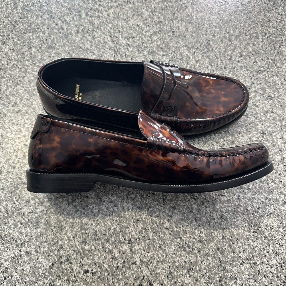 Saint Laurent Le Loafer Monogram Penny Slippers Size 41 (11 US) 670232 - Picture 7 of 10
